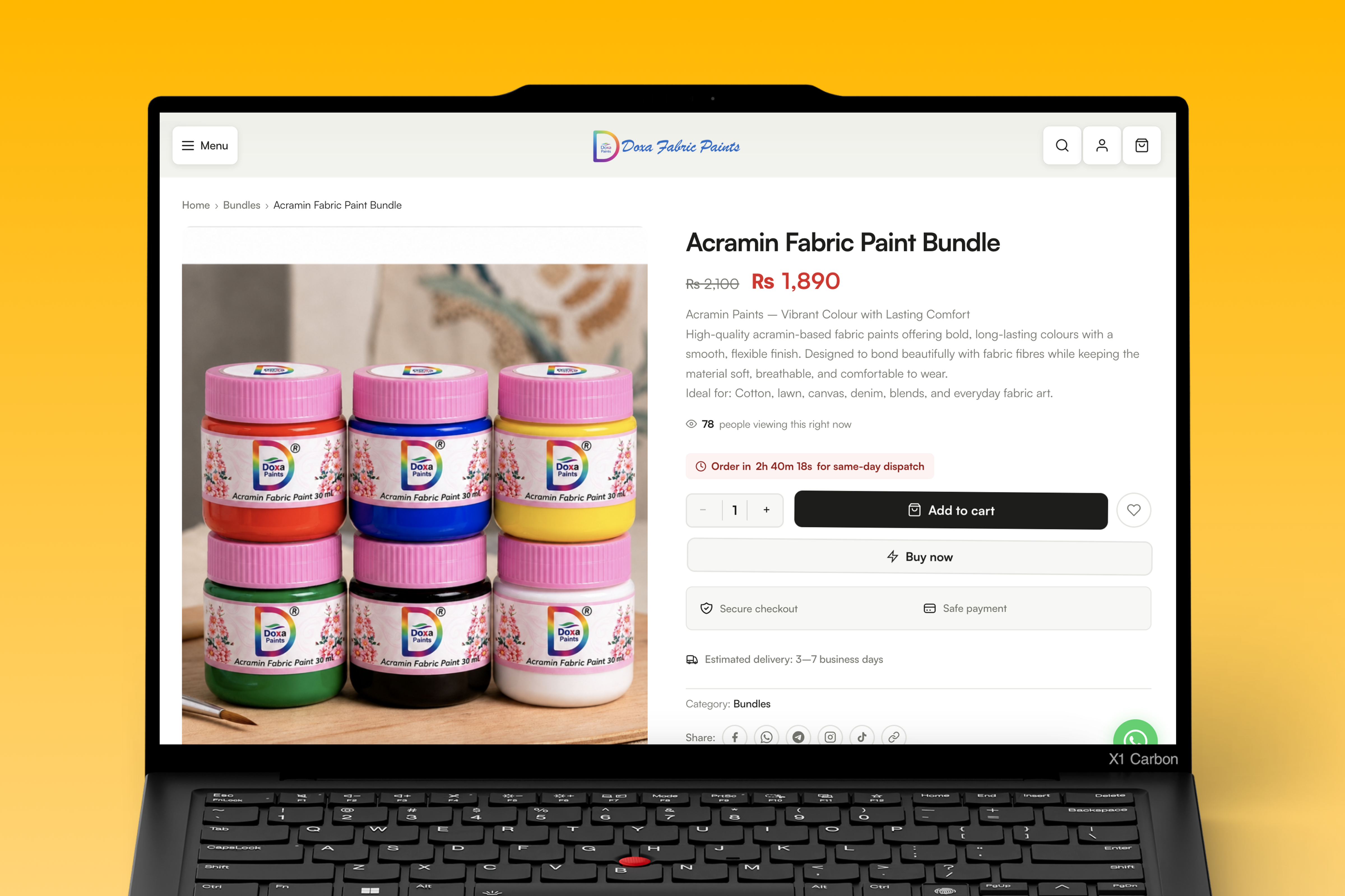 Doxa Fabric Paints — mockup 3
